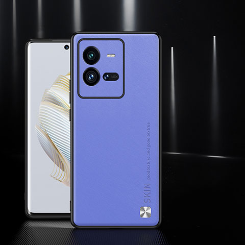 Handyhülle Hülle Luxus Leder Schutzhülle S03 für Vivo iQOO 10 Pro 5G Helles Lila