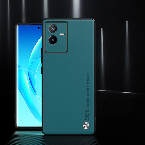 Handyhülle Hülle Luxus Leder Schutzhülle S03 für Vivo T2x 5G Cyan