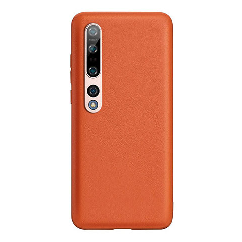 Handyhülle Hülle Luxus Leder Schutzhülle S03 für Xiaomi Mi 10 Pro Orange