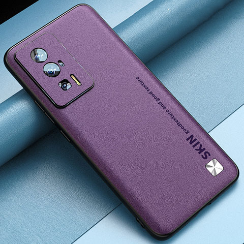 Handyhülle Hülle Luxus Leder Schutzhülle S03 für Xiaomi Redmi K60 Pro 5G Helles Lila