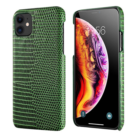 Handyhülle Hülle Luxus Leder Schutzhülle S04 für Apple iPhone 11 Grün