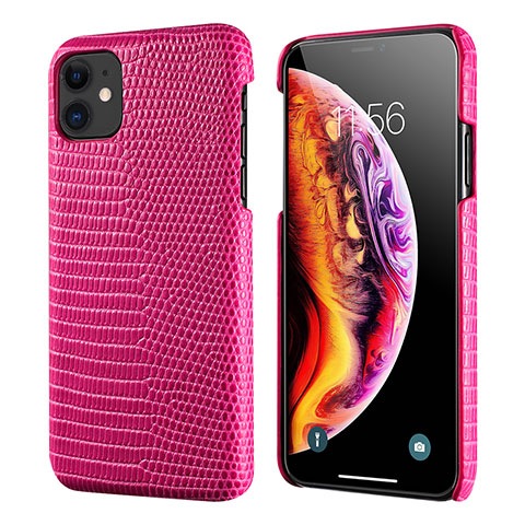 Handyhülle Hülle Luxus Leder Schutzhülle S04 für Apple iPhone 11 Pink