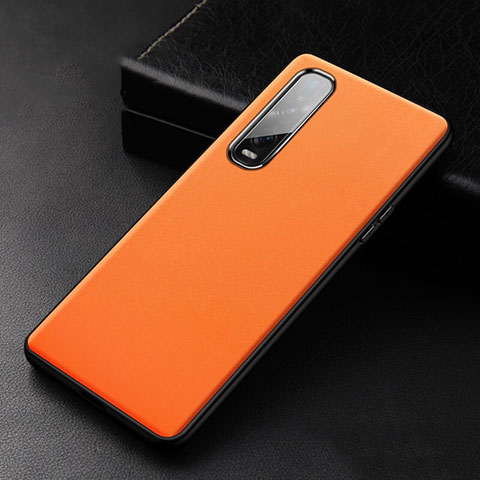 Handyhülle Hülle Luxus Leder Schutzhülle S04 für Oppo Find X2 Pro Orange