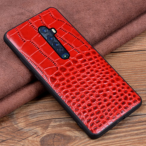 Handyhülle Hülle Luxus Leder Schutzhülle S04 für Oppo Reno2 Rot