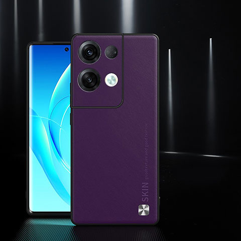 Handyhülle Hülle Luxus Leder Schutzhülle S04 für Oppo Reno8 5G Violett