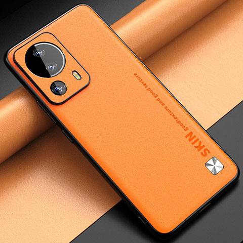 Handyhülle Hülle Luxus Leder Schutzhülle S04 für Xiaomi Civi 2 5G Orange