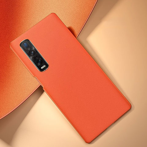 Handyhülle Hülle Luxus Leder Schutzhülle S05 für Oppo Find X2 Pro Orange