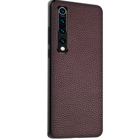 Handyhülle Hülle Luxus Leder Schutzhülle S05 für Xiaomi Mi 10 Braun