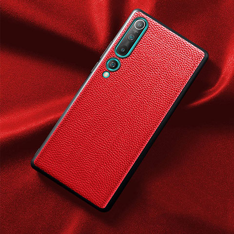 Handyhülle Hülle Luxus Leder Schutzhülle S07 für Xiaomi Mi 10 Rot