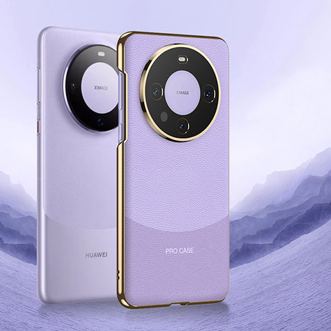 Handyhülle Hülle Luxus Leder Schutzhülle S08 für Huawei Mate 60 Pro+ Plus Violett