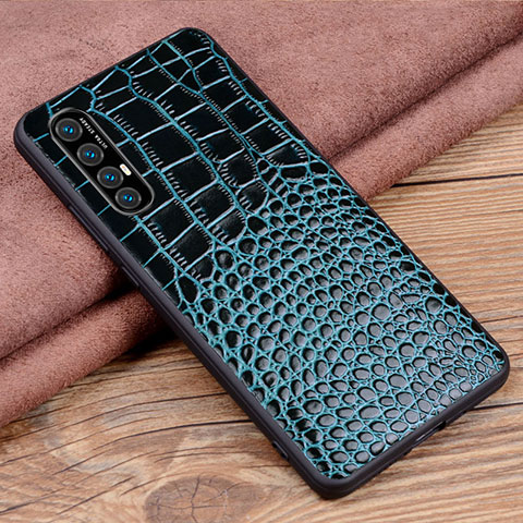 Handyhülle Hülle Luxus Leder Schutzhülle S08 für Oppo Reno3 Pro Blau