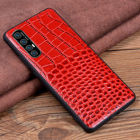 Handyhülle Hülle Luxus Leder Schutzhülle S08 für Oppo Reno3 Pro Rot