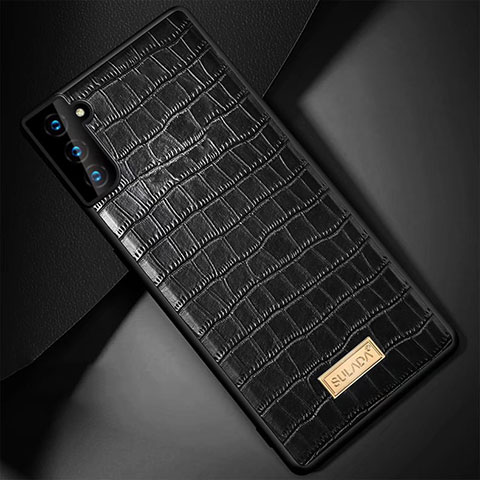 Handyhülle Hülle Luxus Leder Schutzhülle S08 für Samsung Galaxy S22 Plus 5G Schwarz