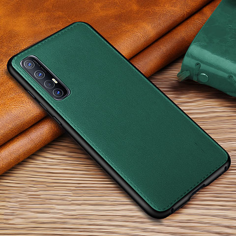 Handyhülle Hülle Luxus Leder Schutzhülle S10 für Oppo Reno3 Pro Grün