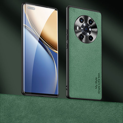 Handyhülle Hülle Luxus Leder Schutzhülle ST4 für Huawei Honor Magic3 5G Grün