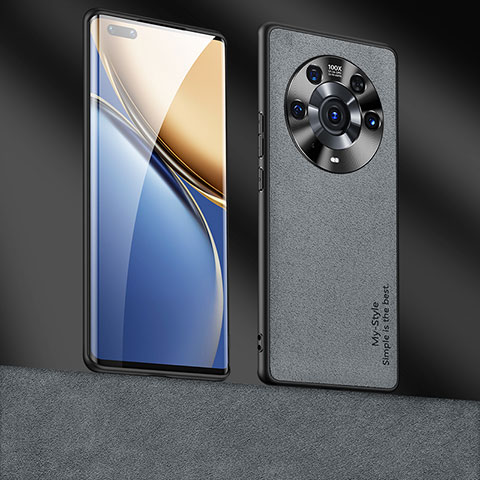 Handyhülle Hülle Luxus Leder Schutzhülle ST4 für Huawei Honor Magic3 Pro 5G Dunkelgrau