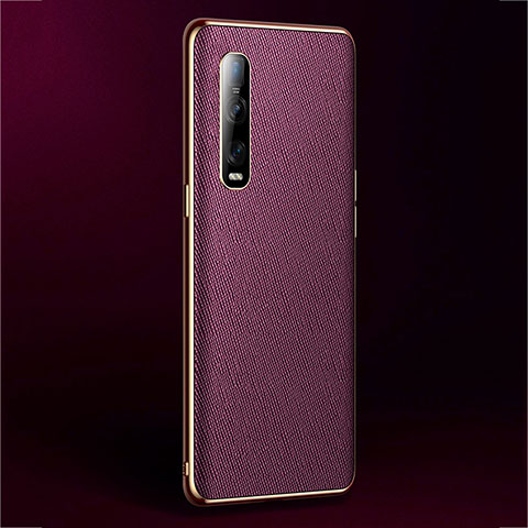 Handyhülle Hülle Luxus Leder Schutzhülle U02 für Oppo Find X2 Pro Fuchsie