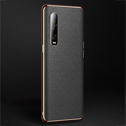 Handyhülle Hülle Luxus Leder Schutzhülle U02 für Oppo Find X2 Pro Schwarz