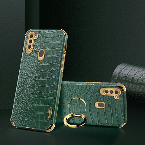 Handyhülle Hülle Luxus Leder Schutzhülle XD1 für Samsung Galaxy A11 Grün
