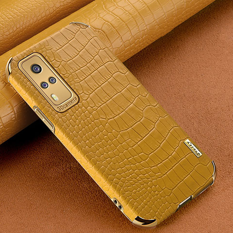 Handyhülle Hülle Luxus Leder Schutzhülle XD1 für Vivo Y53s NFC Gelb
