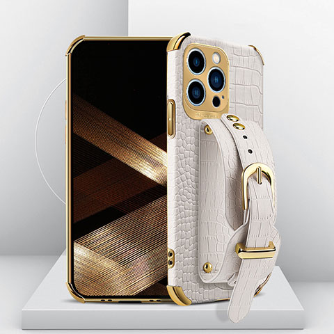 Handyhülle Hülle Luxus Leder Schutzhülle XD2 für Apple iPhone 14 Pro Max Weiß