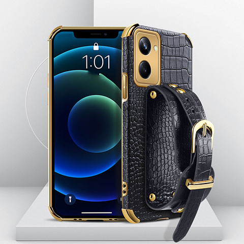 Handyhülle Hülle Luxus Leder Schutzhülle XD4 für Realme 10 Pro 5G Schwarz