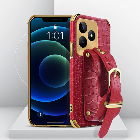 Handyhülle Hülle Luxus Leder Schutzhülle XD4 für Realme C67 Rot