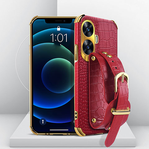 Handyhülle Hülle Luxus Leder Schutzhülle XD4 für Realme Narzo N55 Rot