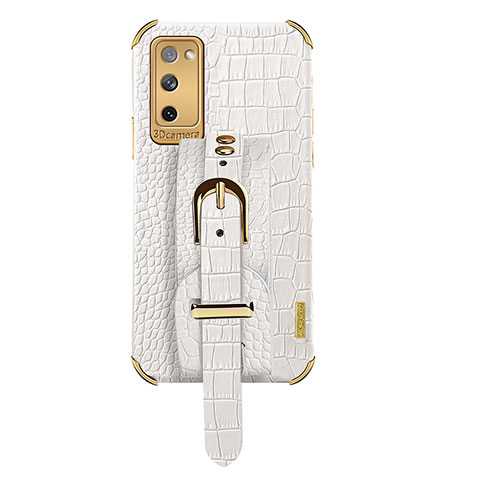 Handyhülle Hülle Luxus Leder Schutzhülle XD5 für Samsung Galaxy S20 FE 4G Weiß