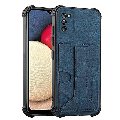 Handyhülle Hülle Luxus Leder Schutzhülle Y01B für Samsung Galaxy F02S SM-E025F Blau