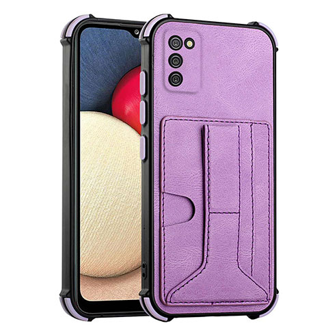 Handyhülle Hülle Luxus Leder Schutzhülle Y01B für Samsung Galaxy F02S SM-E025F Violett