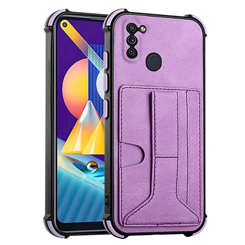 Handyhülle Hülle Luxus Leder Schutzhülle Y01B für Samsung Galaxy M11 Violett