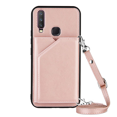 Handyhülle Hülle Luxus Leder Schutzhülle Y01B für Vivo Y17 Rosegold