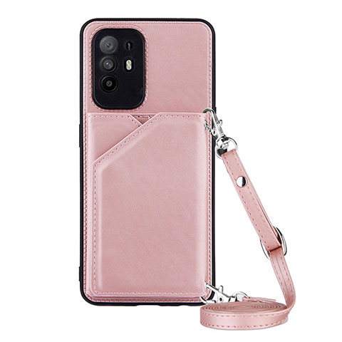 Handyhülle Hülle Luxus Leder Schutzhülle Y02B für Oppo A94 5G Rosegold