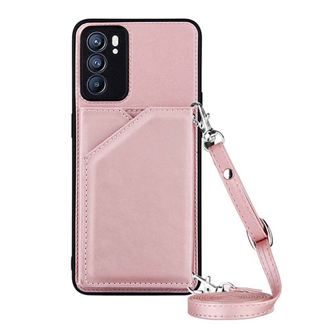 Handyhülle Hülle Luxus Leder Schutzhülle Y02B für Oppo Reno6 5G Rosegold