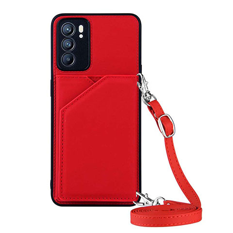 Handyhülle Hülle Luxus Leder Schutzhülle Y02B für Oppo Reno6 5G Rot