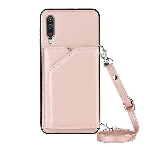 Handyhülle Hülle Luxus Leder Schutzhülle Y02B für Samsung Galaxy A30S Rosegold