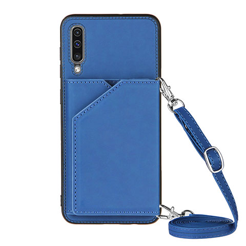 Handyhülle Hülle Luxus Leder Schutzhülle Y02B für Samsung Galaxy A50 Blau