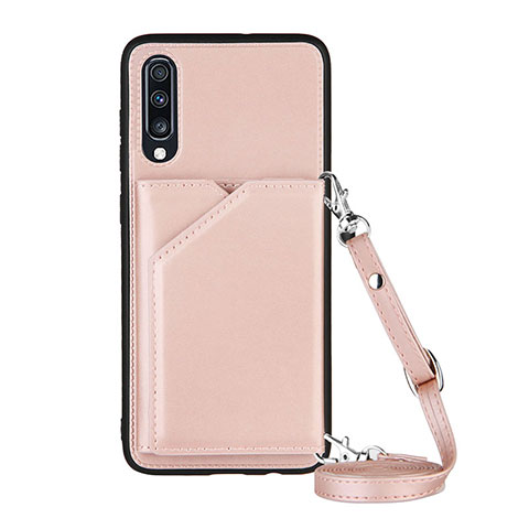 Handyhülle Hülle Luxus Leder Schutzhülle Y02B für Samsung Galaxy A70S Rosegold