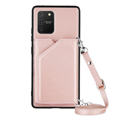 Handyhülle Hülle Luxus Leder Schutzhülle Y02B für Samsung Galaxy A91 Rosegold