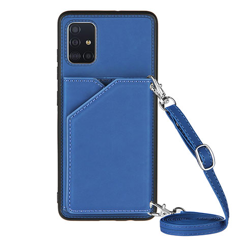 Handyhülle Hülle Luxus Leder Schutzhülle Y02B für Samsung Galaxy M40S Blau