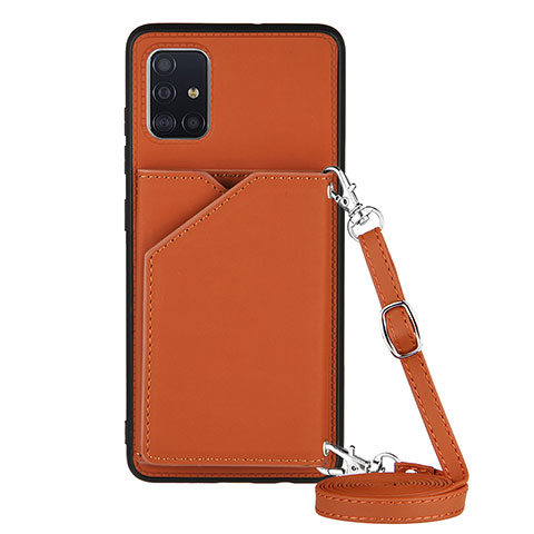 Handyhülle Hülle Luxus Leder Schutzhülle Y02B für Samsung Galaxy M40S Braun