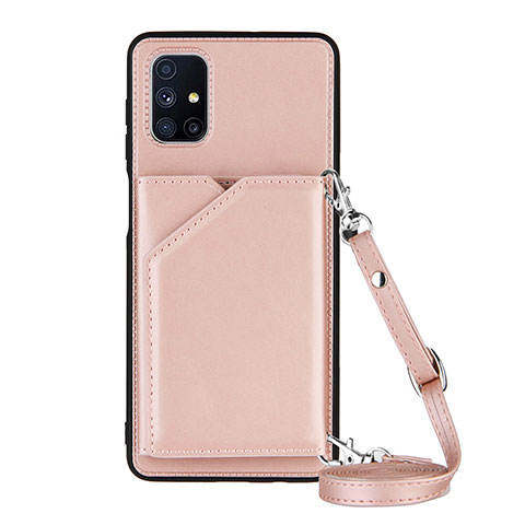 Handyhülle Hülle Luxus Leder Schutzhülle Y02B für Samsung Galaxy M51 Rosegold