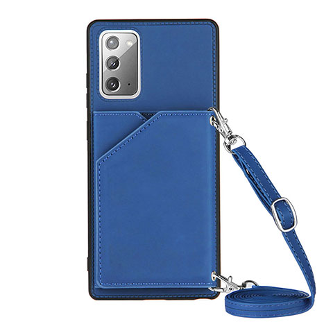 Handyhülle Hülle Luxus Leder Schutzhülle Y02B für Samsung Galaxy Note 20 5G Blau