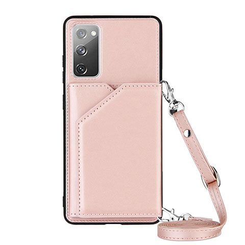 Handyhülle Hülle Luxus Leder Schutzhülle Y02B für Samsung Galaxy S20 FE 4G Rosegold