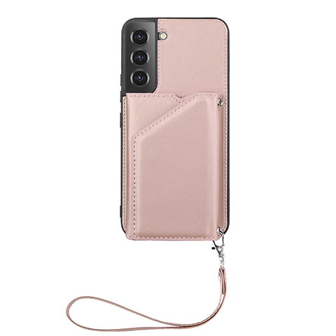 Handyhülle Hülle Luxus Leder Schutzhülle Y03B für Samsung Galaxy S21 FE 5G Rosegold