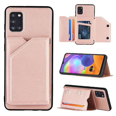 Handyhülle Hülle Luxus Leder Schutzhülle Y04B für Samsung Galaxy A31 Rosegold