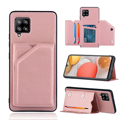 Handyhülle Hülle Luxus Leder Schutzhülle Y04B für Samsung Galaxy A42 5G Rosegold