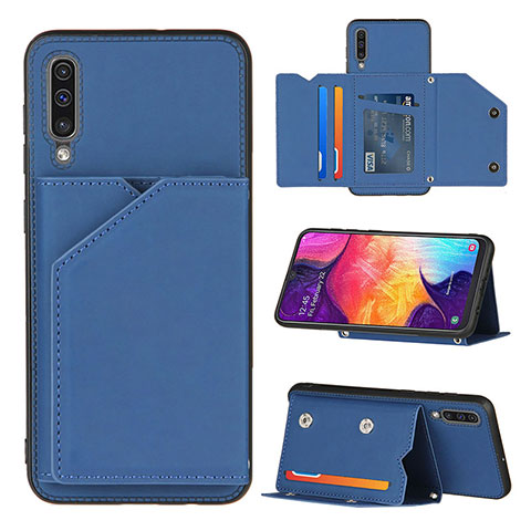 Handyhülle Hülle Luxus Leder Schutzhülle Y04B für Samsung Galaxy A50 Blau