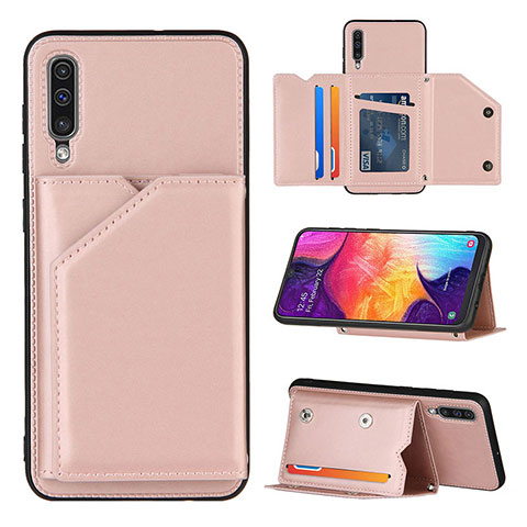 Handyhülle Hülle Luxus Leder Schutzhülle Y04B für Samsung Galaxy A50S Rosegold